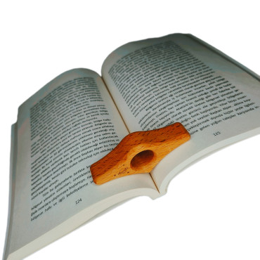 Kitap Okuma Ayracı Ahşap Satürn Figürlü Çift Yönlü Ayraç Hediyeli