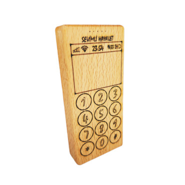 Cep Telefonu Ahşap Çocuk Oyuncağı Montessori