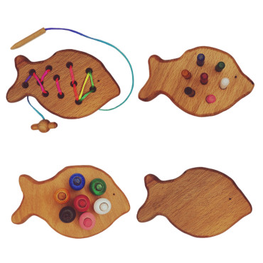 Okul Öncesi Eğitim Montessori Balık Seti 4'lü Oyuncak